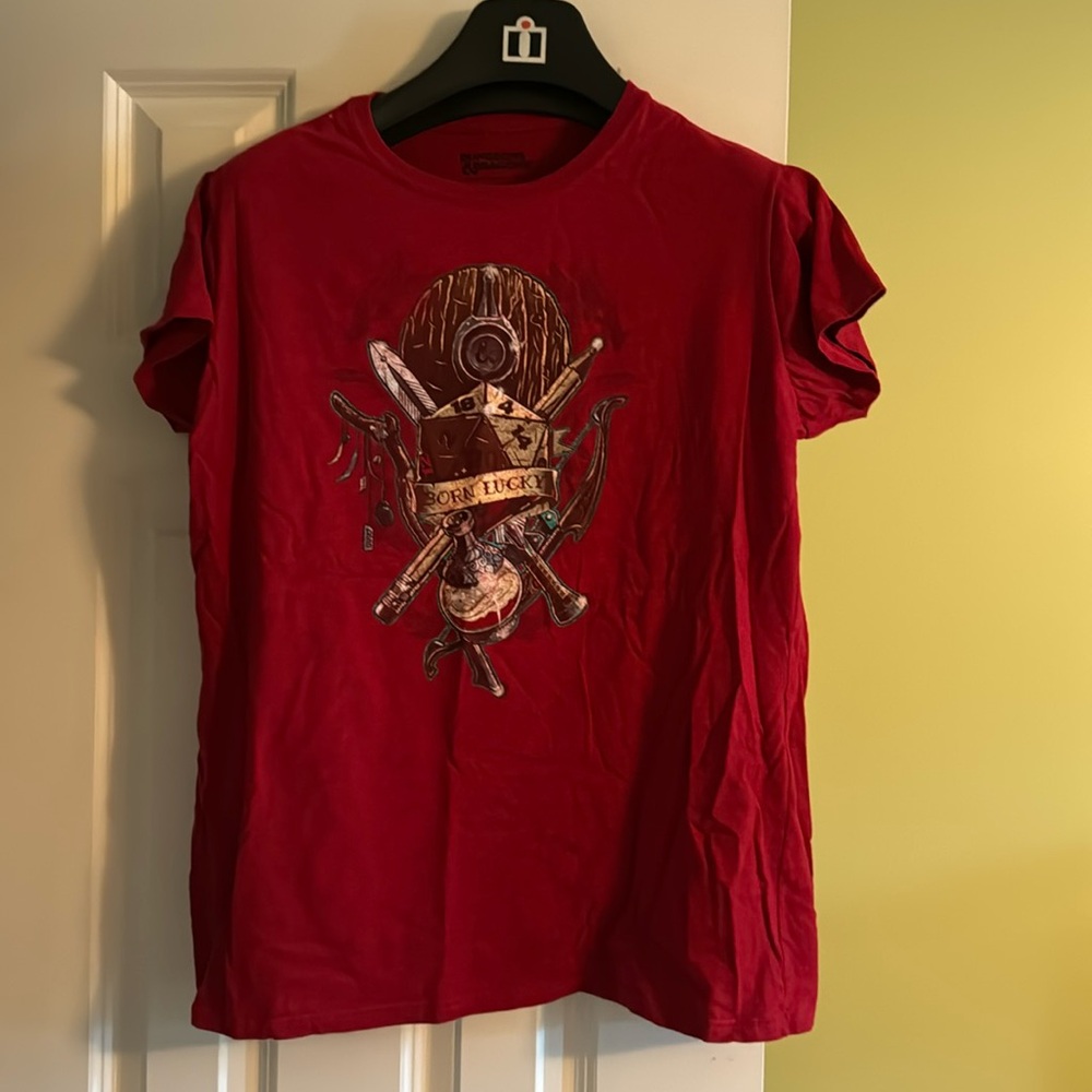 Dungeons and Dragons official t shirt women’s XXL red
